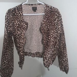Discontinued GUESS Cheetah Print Bomber Jacket